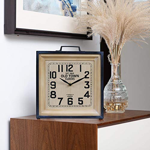 NIKKY HOME 12 Inch Shabby Chic Old Town Table Clock