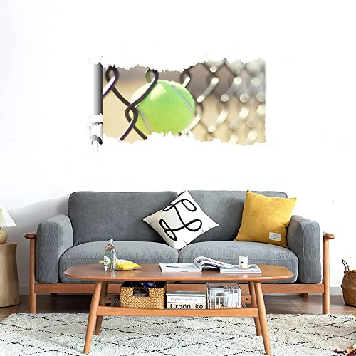 GADGETS WRAP Printed Wall Decal Sticker Scratched Paper Style Wall Decal (90cm x 50cm) - Tennis Ball