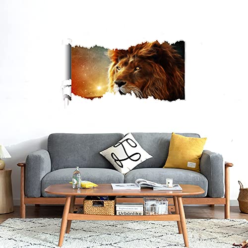 GADGETS WRAP Printed Wall Decal Sticker Scratched Paper Style Wall Decal (90cm x 50cm) - Ultra Lion