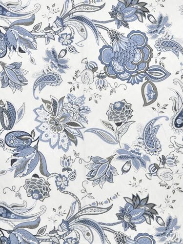 Salona Bichona Floral Cotton Blue Flannel Double Dohar