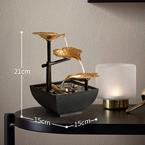 ATORSE® Indoor Tabletop Water Fountain Figurines Fortune Office Living Room Crafts