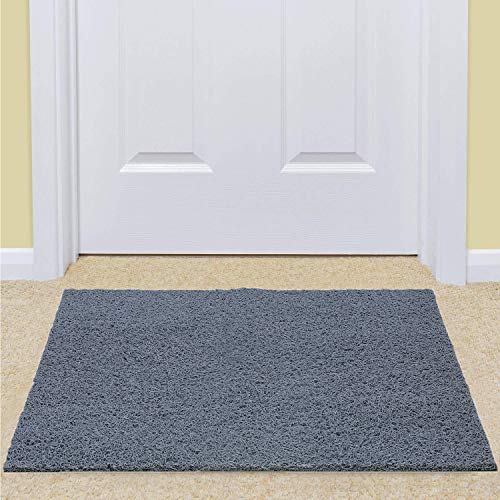 Kuber Industries Rubber 1 Piece Rectangular Door Mat 16X24'' (Grey)