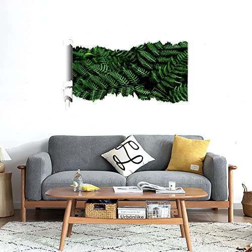 GADGETS WRAP Printed Wall Decal Sticker Scratched Paper Style Wall Decal (90cm x 50cm) - Plants Fern