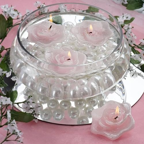 Weddings Parties and Gift 4 Pink Wedding Roses Flowers Floating Candles Party Event Centerpieces Supplies vngift4502