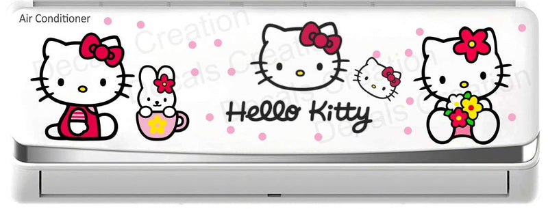 Decals Creation™ AC Sticker Kitty Wall Sticker Split Ac Stickers Air Conditioner Sticker, Pack of 1