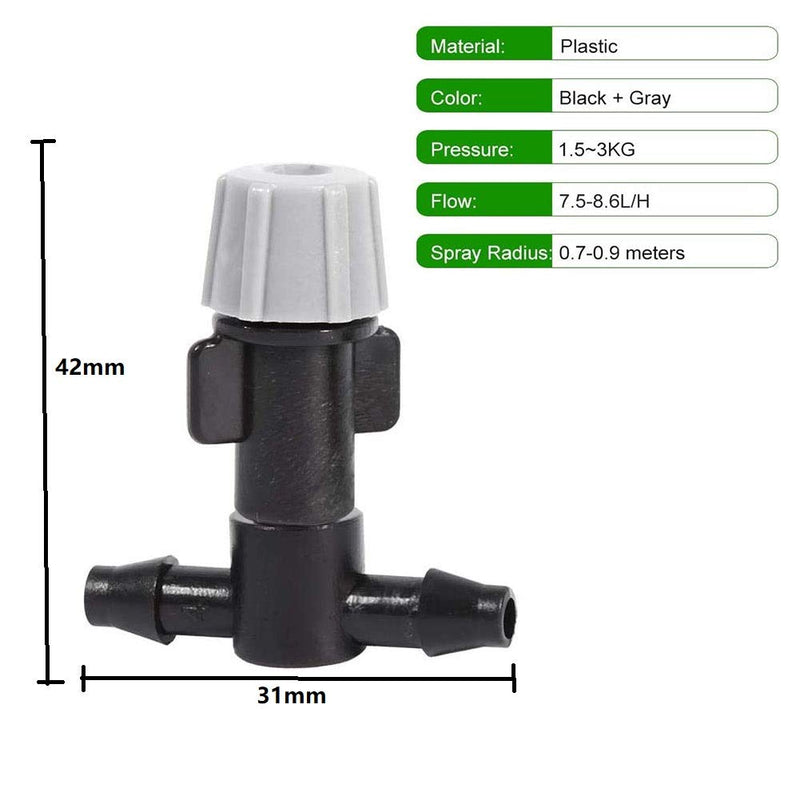 HASTHIP® 40Pcs Sprinkler Heads for Garden Watering Misting Watering, Plastic Garden Water Sprayer for for Watering Plant Flower Cooling System Home Garden Irrigation