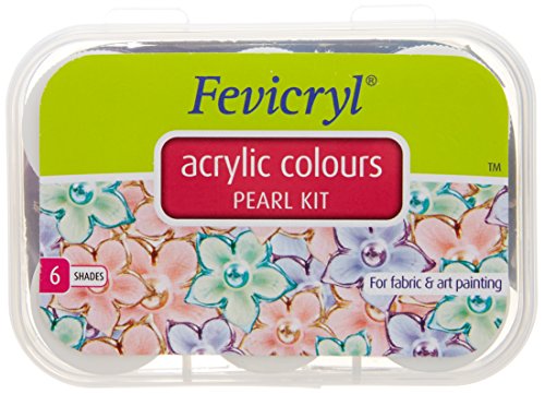 Fevicryl Acrylic Colors, Pearl Kit, 6 Shades