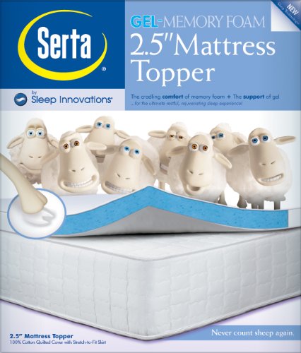 Serta 2.5-Inch Twin Gel-Memory Foam Mattress Topper