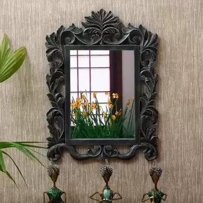 Vas Collection MDF Mirror Frame Fro Wall Decor,Bedroom,Living Room,Bathroom & Hallway (White Antique)