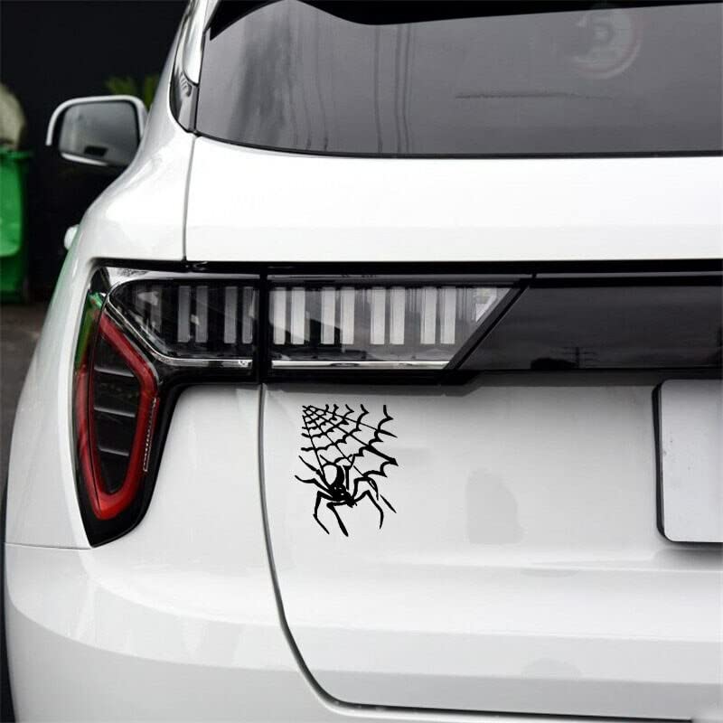 GADGETS WRAP Vinyl Wall Decal Sticker Spider On Cobweb Car Sticker Decal