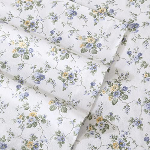 Laura Ashley Flannel Sheet Set, Queen, Victoria