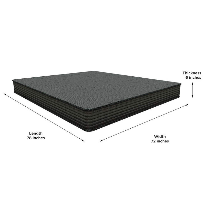 Centuary Mattresses Ortho Active 6 Inch Orthopedic Coir Memory Foam Mattress (78X72X6, King)