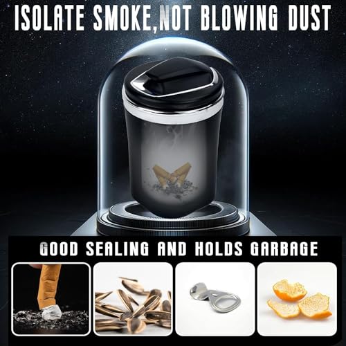 HETVIN Cigarette Ashtray with Windproof Design – Stylish, Durable Ash Tray for Smoking Outdoors, Non-Slip Base, and Easy to Clean for Home, Office, or Outdoor Spaces (Ceramic Ash Tray)