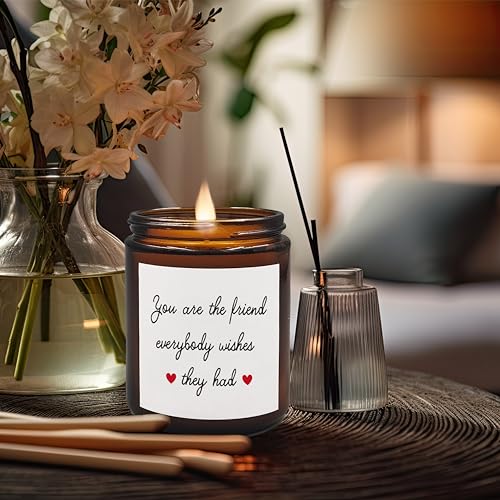 XUISWELL Friendship Candle, Friendship Gifts for Women Friends, Gifts for Friends Female, Bestie BFF Gifts, Best Friend Birthday Gifts for Women, You are The Friend Everybody Wishes They Had