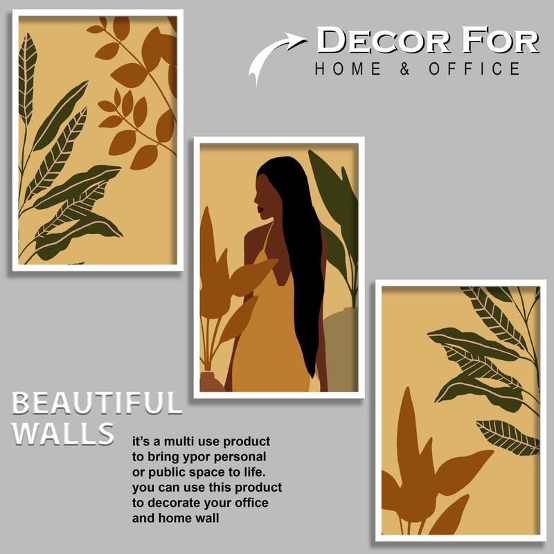 SAF paintings Set of 3 Modern Boho Art Wall Painting For Home And Office ol-COMBO-2054-K3