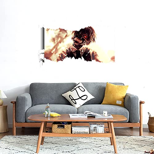 GADGETS WRAP Printed Wall Decal Sticker Scratched Paper Style Wall Decal (90cm x 50cm) - Tokyo Monster