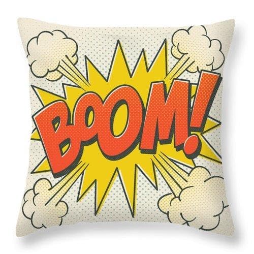 Arni_arts MG108_Comic Boom Square Throw Pillow (16x16 inches, Blue)