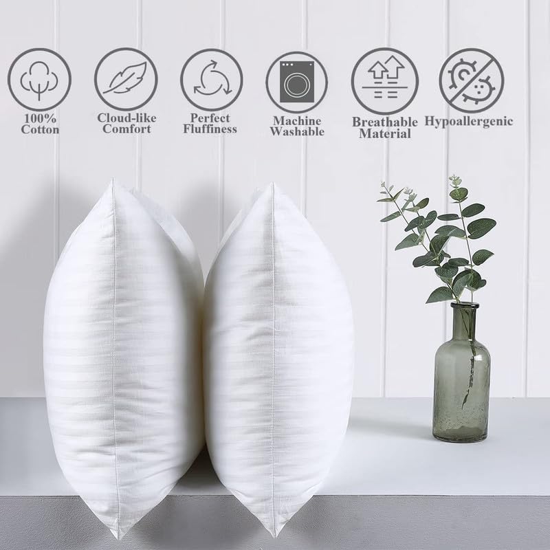 Pillows King Size 2 Pack Hotel Pillow Down Alternative Fiber Fill Bed Pillow for Sleeping P16-20X30