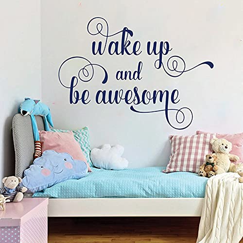 GADGETS WRAP Vinyl Decal Sticker Wake Up and Be Awesome (Item Finish Size : 78cm x 56cm)