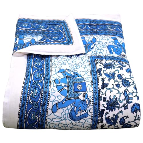 fashhub Pure Cotton Single Bed Soft Jaipuri AC Quilt/Razai/Rajai Floral Print,Jaipuri razai Single Bed for Winter Printed