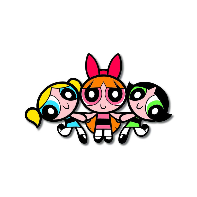 Bhai Please The Powerpuff Girls Wooden Fridge Magnet (Pack of 1) Fun Comic Character Gift and Decoration