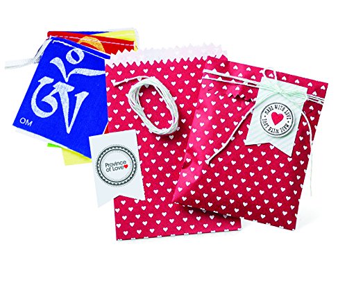 Province of Love Cotton Tibetan Buddhist Prayer Flag (Multicolour)