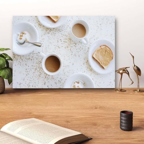 GADGETS WRAP Canvas Gallery Wrap Framed for Home Office Studio Living Room Decoration (14x11inch) - Breakfast