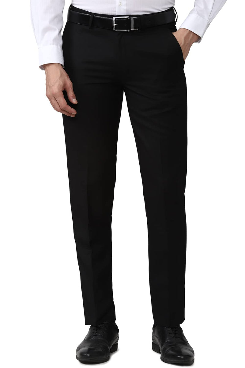 Van Heusen Men's Slim Pants (VHTFFSLBR18366_Black_36)