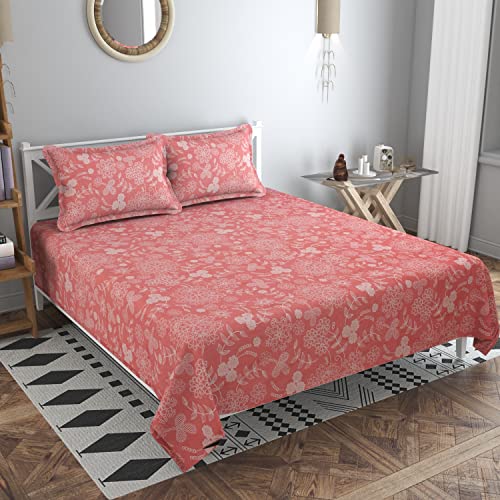 BSB HOME Barbie Edition Designer Printed 144 TC Microfiber Double Bedsheet with 2 King Size Pillow Covers-(228 x 230 cm or 7.5 x 8 ft, Barbie Edition)