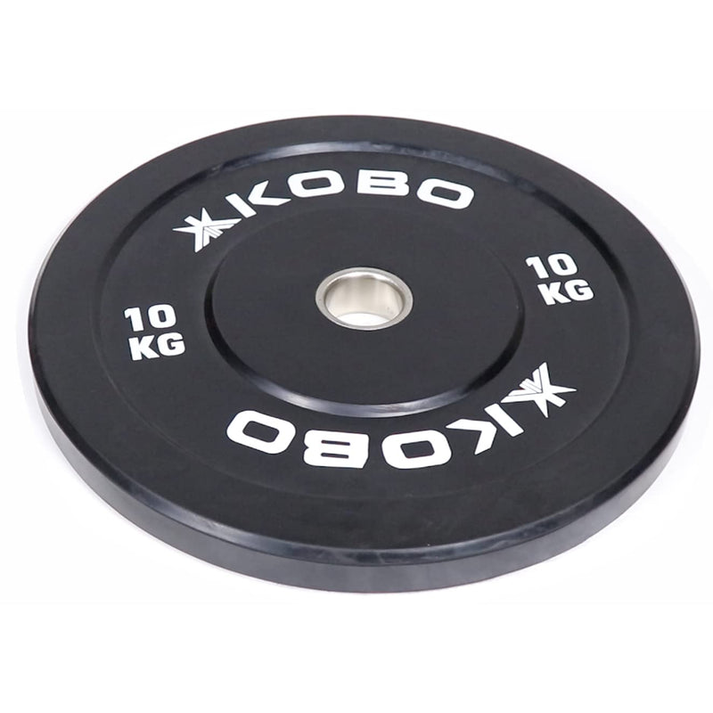 Kobo Bumper Plate/Black Rubber Olympic Weight Plate 15 Kg x 2 = 30 Kg (IMPORTED)