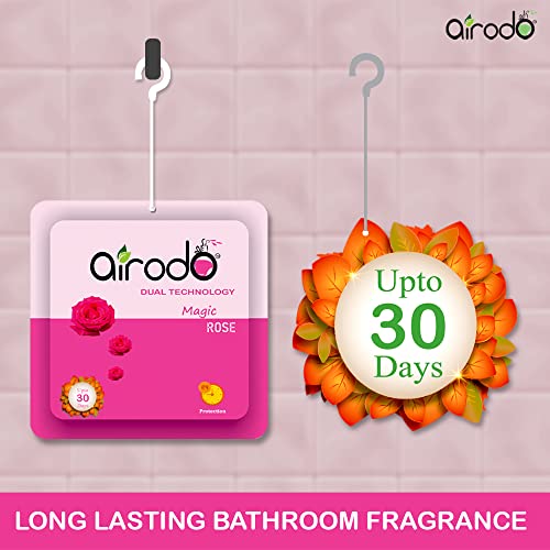 AIRODO Air/Room Freshener Magic Rose, Just Jasmine, Lovely Lavender & Citrus Blast Blocks with long lasting Automatic Fragrance Booster Lasts Up to 30 Days (Pack of 4,50gm)