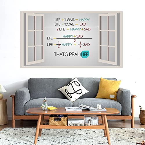 GADGETS WRAP Printed Wall Decal Sticker Fake Window Style Decal (90cm x 50cm) - Real Life