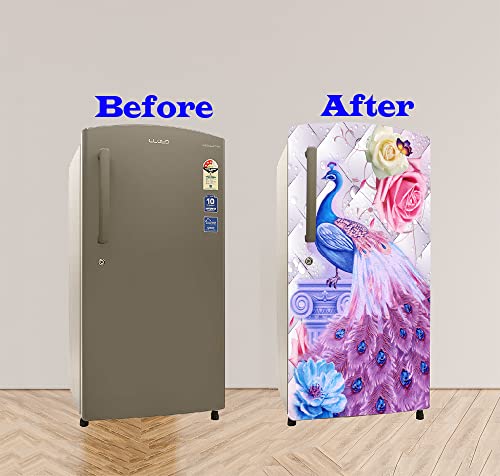 Wallpaper Mart Fridge Single Door Sticker Wrap (Size 24x49 inch) Design51