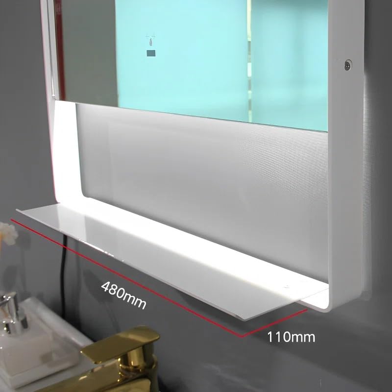 Artessa Utility LED Rectangular Mirror with Defogger, Dimmer, 3-Colour LED for Bathrrom (60 x 45 CM)