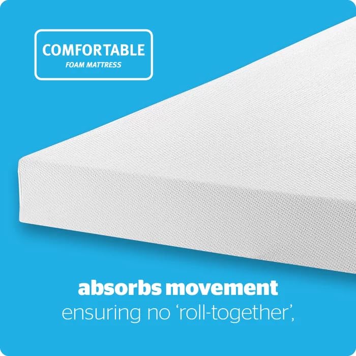 Torque-RelaxRest Luxuriously Orthopedic Memory Foam Mattress with High Density Support & Anti-Slip Base | Removable Cover for Ultimate Comfort (DOUBLE-78x48x8)| Bed Mattress|10 Years Warranty