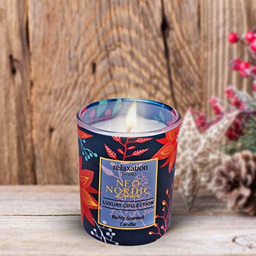 Soy Wax Scented Candle in Glass Jar for Home Fragrance and Home Decoration (40H Burn Time) (AXW2041-B)