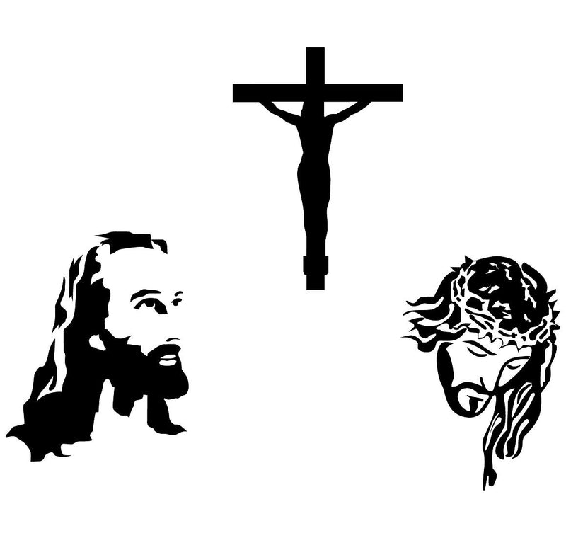 Tuffuk Jesus Large Vinyl Wallstickers for Home Decorations (100 cm x 80 cm)5TZ337