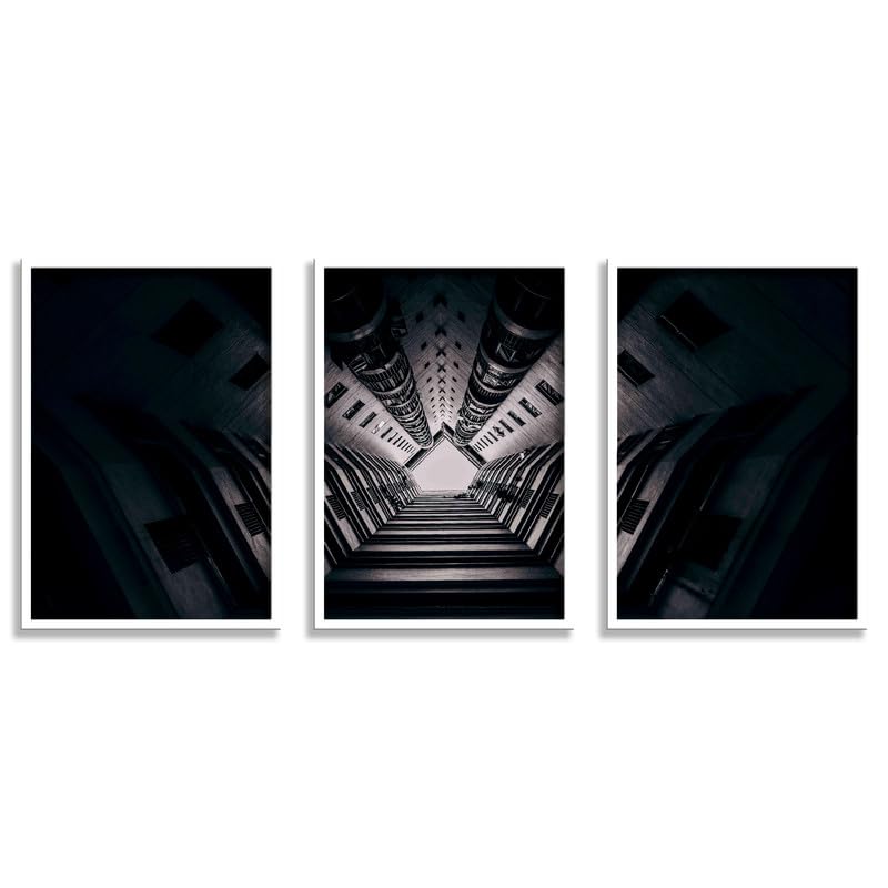 SAF paintings Set of 3 Abstract Wall Painting for Home Decoration SA-WHITEMX33607