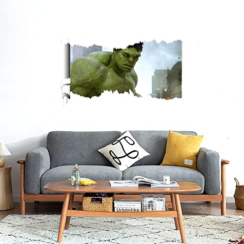 GADGETS WRAP Printed Wall Decal Sticker Scratched Paper Style Wall Decal (90cm x 50cm) - The Avengers Hulk