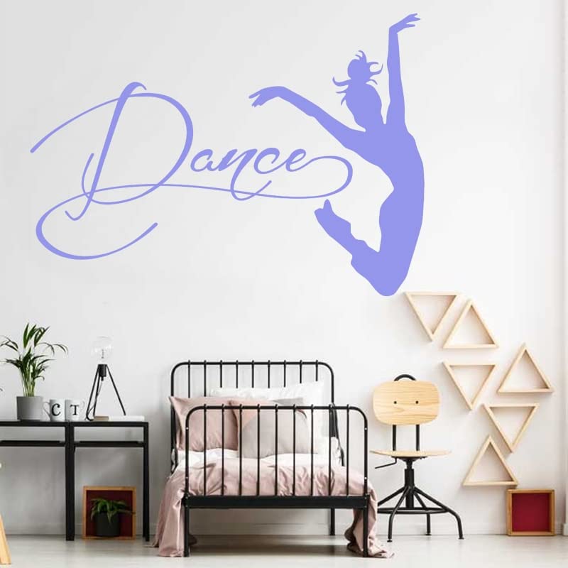 GADGETS WRAP Wall Decal Vinyl Sticker Wall Decoration - Dancer Girl Purple