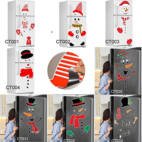 T.O.G. Snowman Refrigerator Sticker Expression Waterproof Christmas Festival Party Decor Ct004