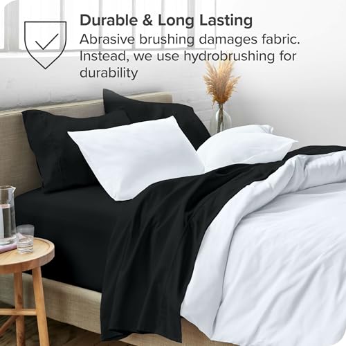 Ivy Union Premium Ultrasoft Wrinkle Resistant Microfiber Sheet Set, Full XL (Full XL, Black) by Ivy Union