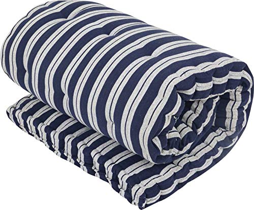 Blue & White 4 inch Single Mattress with Border(IRA)