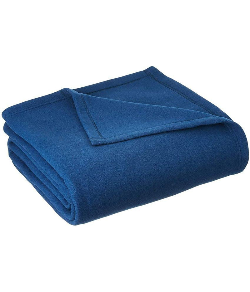 Fabture Heavy Fleece Blanket for Winter (Single Bed), Fleece bedsheet Single Bed, Plain Fleece Warm Blanket (Blue)