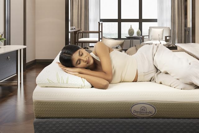 Dreamveda Yajur™ 6 Inches Natural Latex Hybrid (72X36X6 Inches) Single Size Mattress - Soft-Medium Firm Dual Comfort