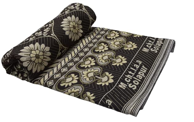 MAMRAJ Cotton Solapuri Single Chaddar Blanket (Multicolor, 5x7.5 ft)