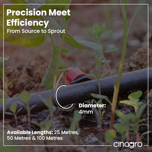 Cinagro Drip Irrigation 4MM Feederline Pipe - 25 Meters