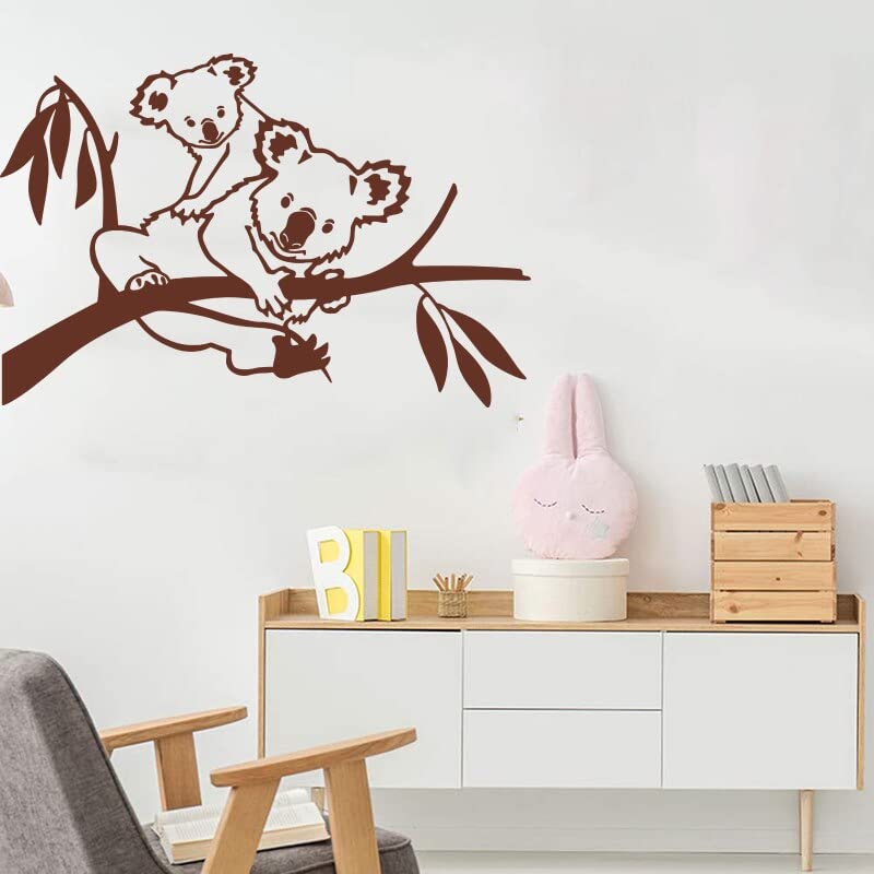 GADGETS WRAP Vinyl Decal Sticker Family Koala Tree Branch Brown (Item Finish Size : 84cm x 56cm)