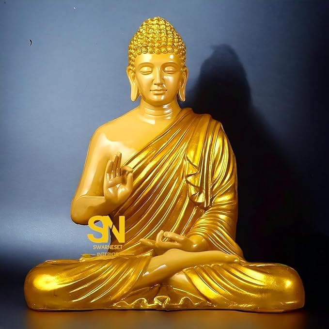 Sitting Buddha Idol Statue, Premium Collection, 2 Feet Tall, for Home Or Garden Decor. (Modern)