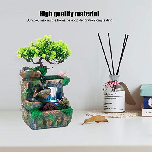 Waterfall Feature, Relaxation Tabletop Fountain, Waterfall Rockery for Home Office